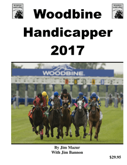 2017 Woodbine Handicapper - Woodbine Entertainment Group