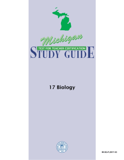 17 Biology - Michigan Test for Teacher Certification