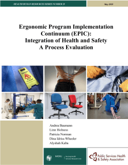 Ergonomic Program Implementation Continuum (EPIC): Integration