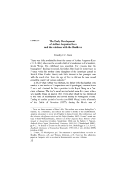 The Early Development of Arthur Augustus Rees and His Relations