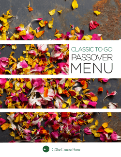 passover - The Classic Catering People