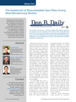 The Assessment of Musculoskeletal Injury Risks Among Steel