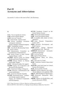 Part II Acronyms and Abbreviations