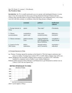 Lec 3 15-2 World in China - UBC History Department`s