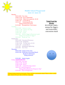 Middle School Playground June 22- June 26 Total Cost for Week