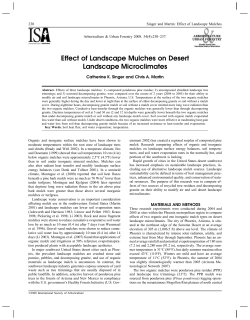 Effect of Landscape Mulches on Desert Landscape Microclimates