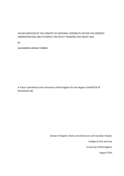 An exploration of the concept of national credibility within the