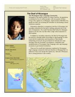 The Deaf of Nicaragua