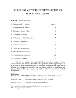 clock and watch escapement mechanics