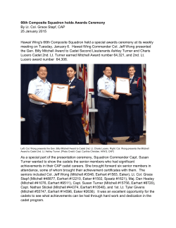 66th Composite Squadron holds Awards Ceremony By Lt. Col