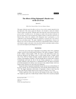 The effects of King Sigismund`s Hussite wars on the art of war
