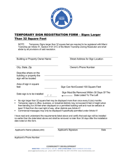 TEMPORARY SIGN REGISTRATION FORM &ndash; Signs Larger Than 32