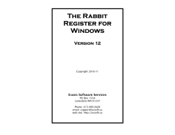 Rabbit Register V12 Manual