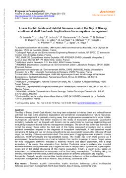 Lower trophic levels and detrital biomass control - Archimer
