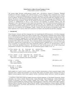 The present paper discusses medio