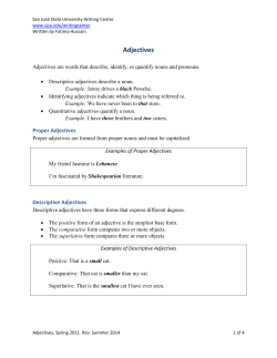 Adjectives - San Jose State University