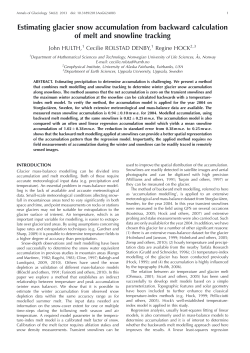 Estimating glacier snow accumulation from backward calculation of