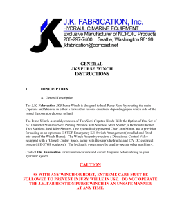GENERAL JK5 PURSE WINCH INSTRUCTIONS CAUTION