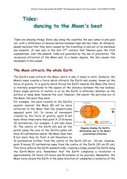 Tides: dancing to the Moon`s beat