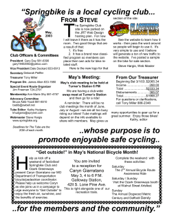 The Tube - Springbike Bicycle Club