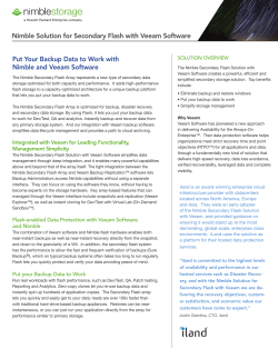 Nimble Secondary Flash with Veeam Solution Brief