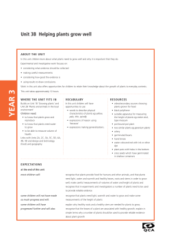Unit 3B Helping plants grow well