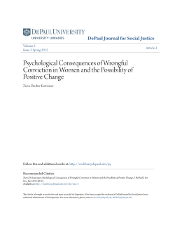Psychological Consequences of Wrongful