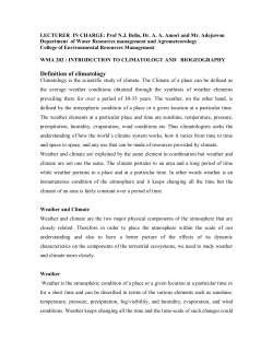Definition of climatology