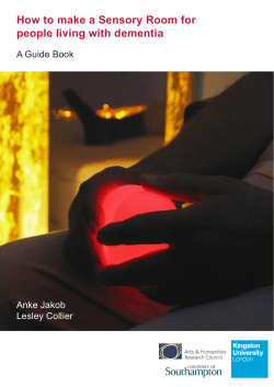 How to make a Sensory Room for people living with dementia