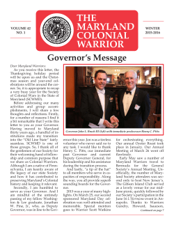 the maryland colonial warrior - Society of Colonial Wars in the State