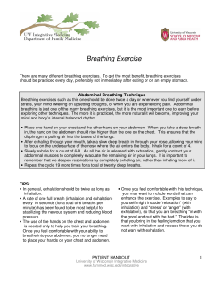 Breathing Exercise - Department of Family Medicine and Community