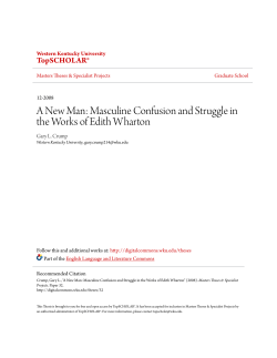 Masculine Confusion and Struggle in the Works of Edith Wharton