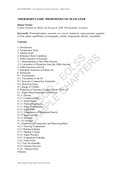 Thermodynamic Properties of Seawater