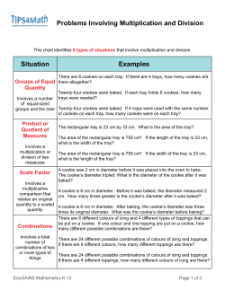 Multiplication and Division Problems