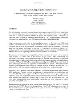 EDCs in Wastewater: What`s the Next Step?