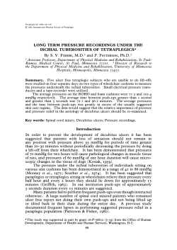 Long term pressure recordings under the ischial