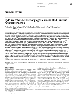 Ly49 receptors activate angiogenic mouse DBA+ uterine