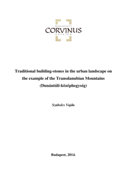 Traditional building-stones in the urban landscape on the example