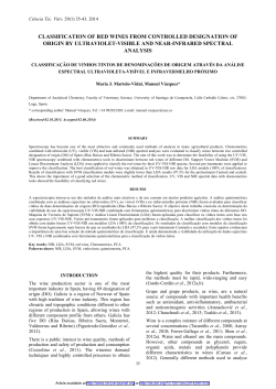 Classification of red wines from controlled designation of origin by