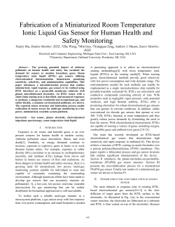 Fabrication of a Miniaturized Room Temperature Ionic Liquid Gas