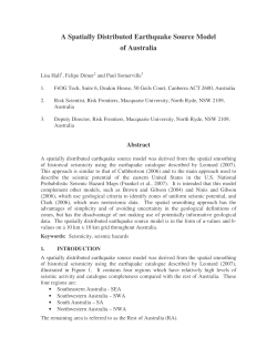 A Spatially Distributed Earthquake Source Model of Australia