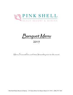 Banquet Menu Proposal