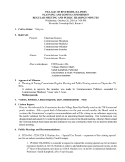 Minutes - Village of Riverside