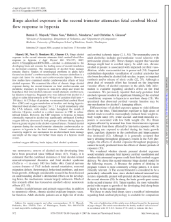 Binge alcohol exposure in the second trimester attenuates fetal