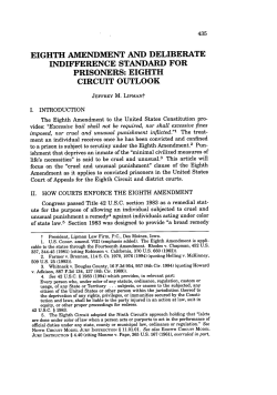 Eighth Amendment and Deliberate Indifference Standard for