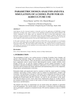parametric design analysis and fea simulation of a chisel plow for an