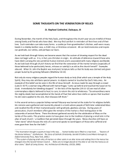 Discover more about the relics and who is present in the reliquaries!