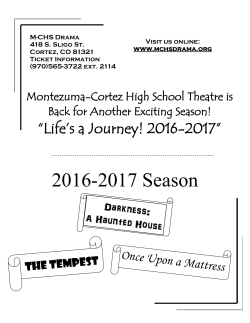 Patron/Sponsor - Montezuma-Cortez High School Drama Department