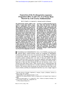 Separation of the Erythropoietin-responsive