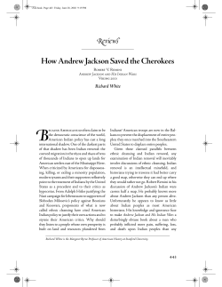 Reviews How Andrew Jackson Saved the Cherokees